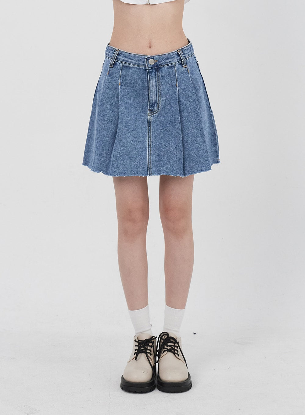 Denim store skater skirt