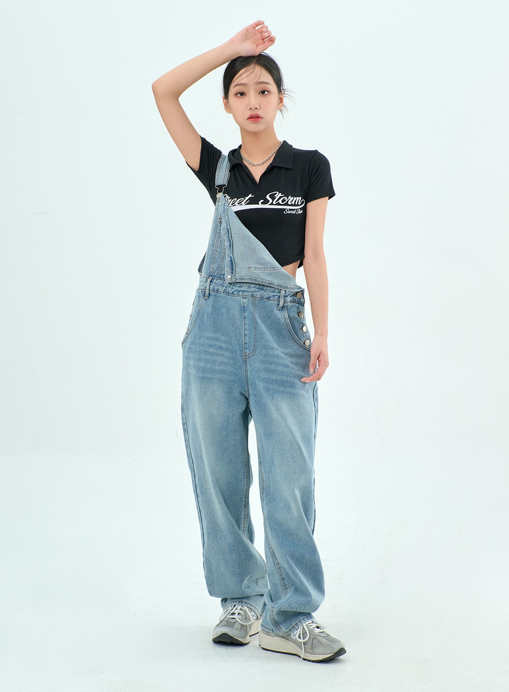 Oversized best sale denim dungarees