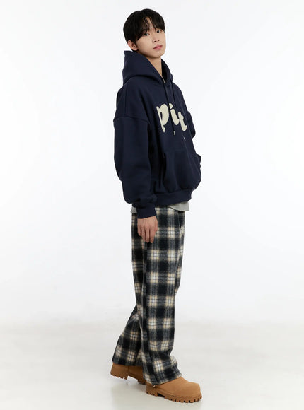 Men's Plaid Wide-Leg Pants ID502