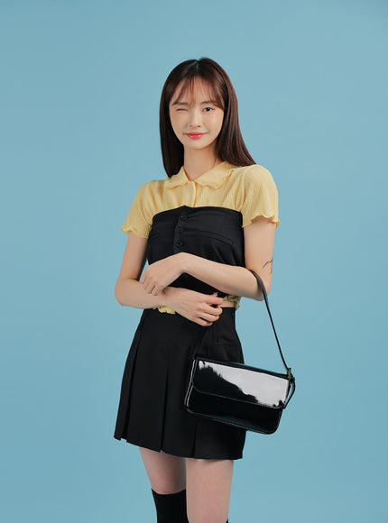 Basic Formal Pleated Mini Skirt BA27