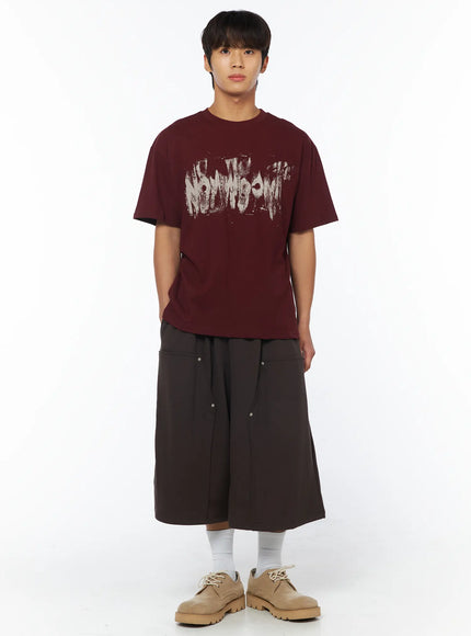 mens-urban-graphic-print-t-shirt-iu503 / Dark red