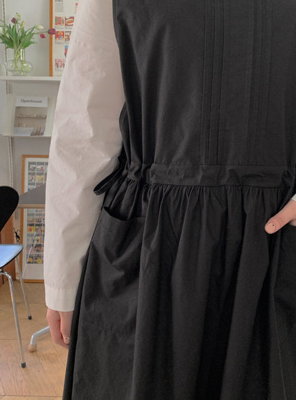 Pintuck Drawstring Waist Dress BA15