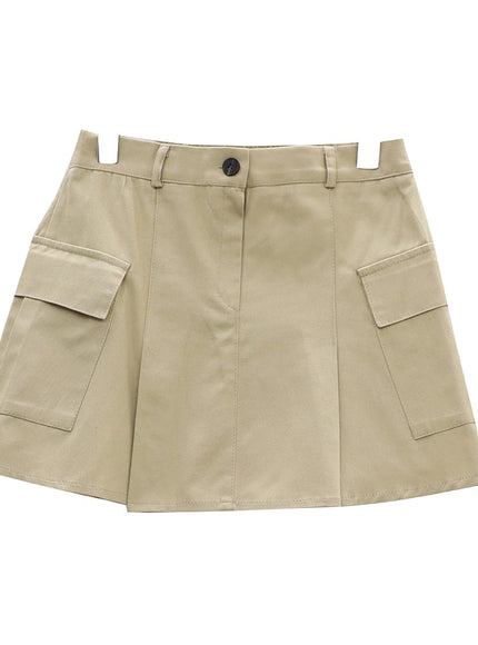 Double Pocket Pleated Mini Skirt OA01