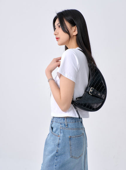 Faux Leather Shoulder Bag BA325