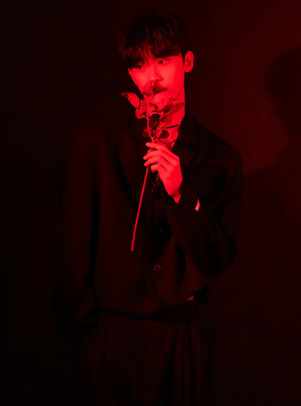 Men's Fringe Detail Cropped Wool Jacket IN503