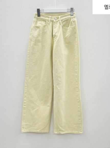 Color Wide Leg Pants B1801
