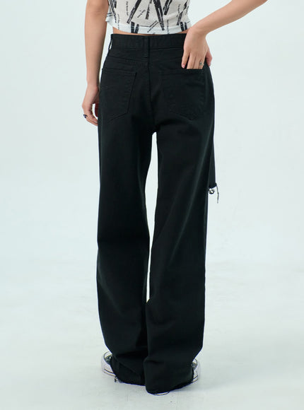 Ripped Cotton Pants BY317