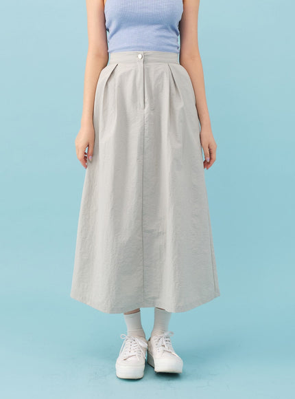 Nylon Maxi Skirt with Banded Back BJ03