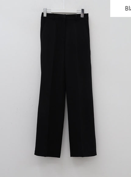 Basic Semi Wide Leg Tailored Pants BA18