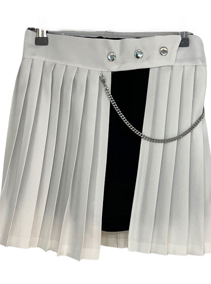 Pleated Mini Skirt with Chain #Original Kpop #121692