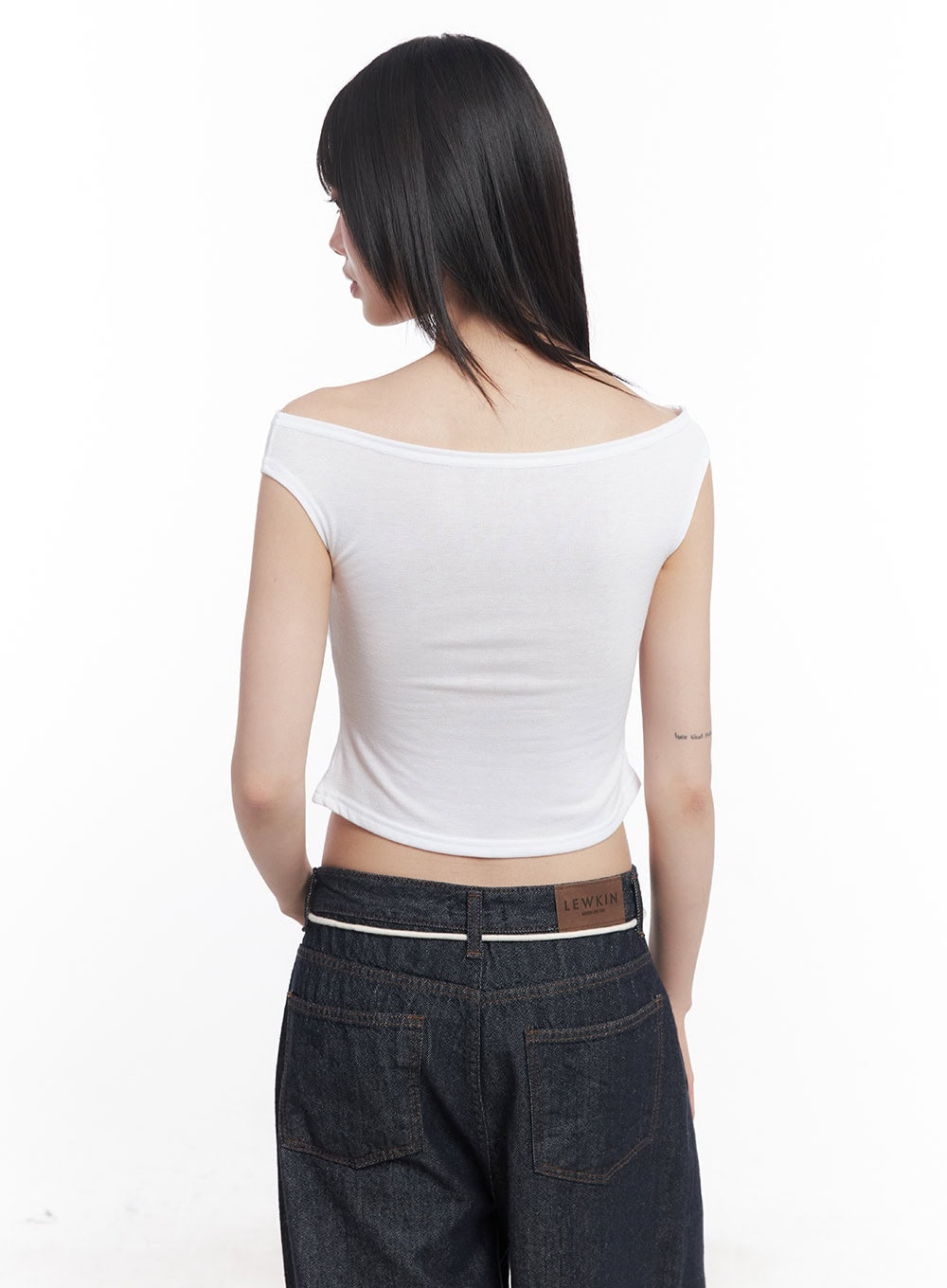 Cute Animal-Print  Graphic Off-Shoulder Crop Top CY521