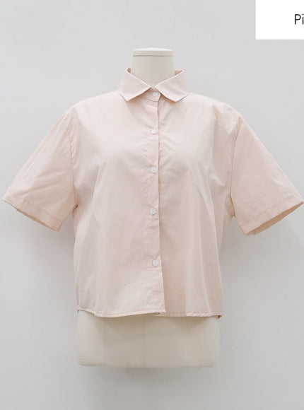 Daily Cropped Button Down Shirt BA13