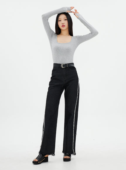 Lewkin Basic Jeans with Side Tassel Detail K2302