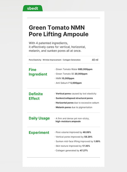 Green Tomato NMN Pore Minimizing Ampoule (40ml)