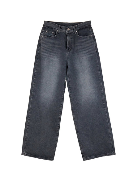 Ellie Washed Wide-Leg Jeans IJ503