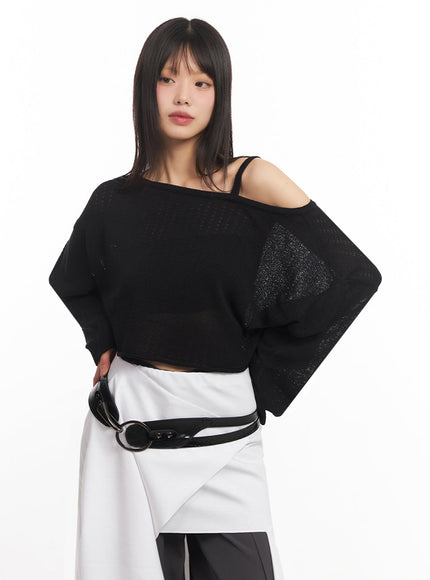 one-shoulder-strap-long-sleeve-crop-top-iy502