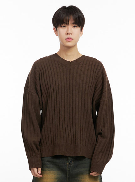 mens-loose-fit-v-neck-sweater-ij517