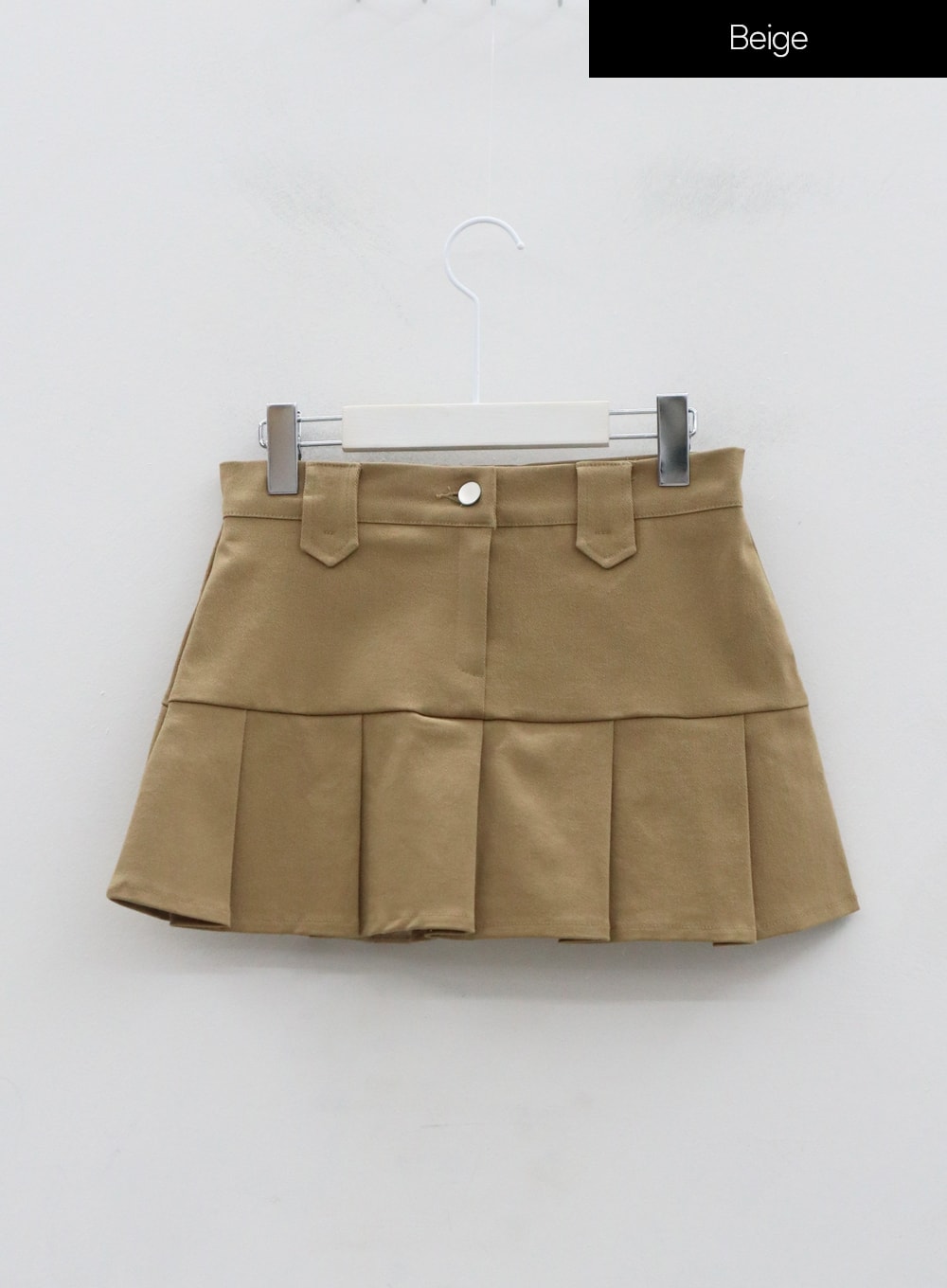 Khaki pleated hotsell mini skirt