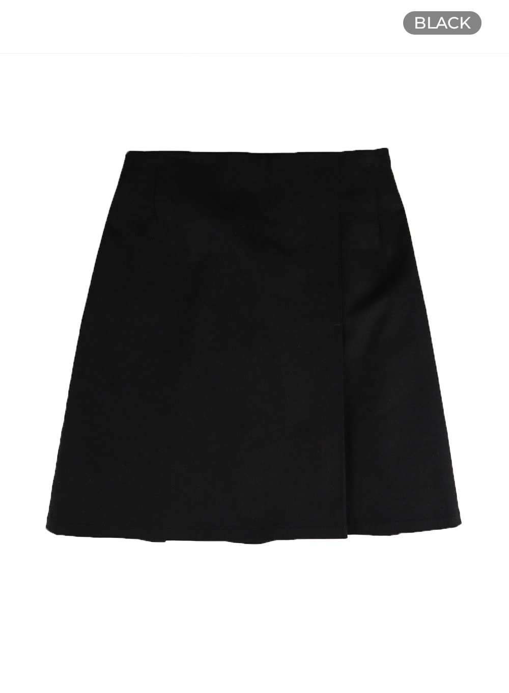 Solid Wrap Cotton Mini Skirt IM406