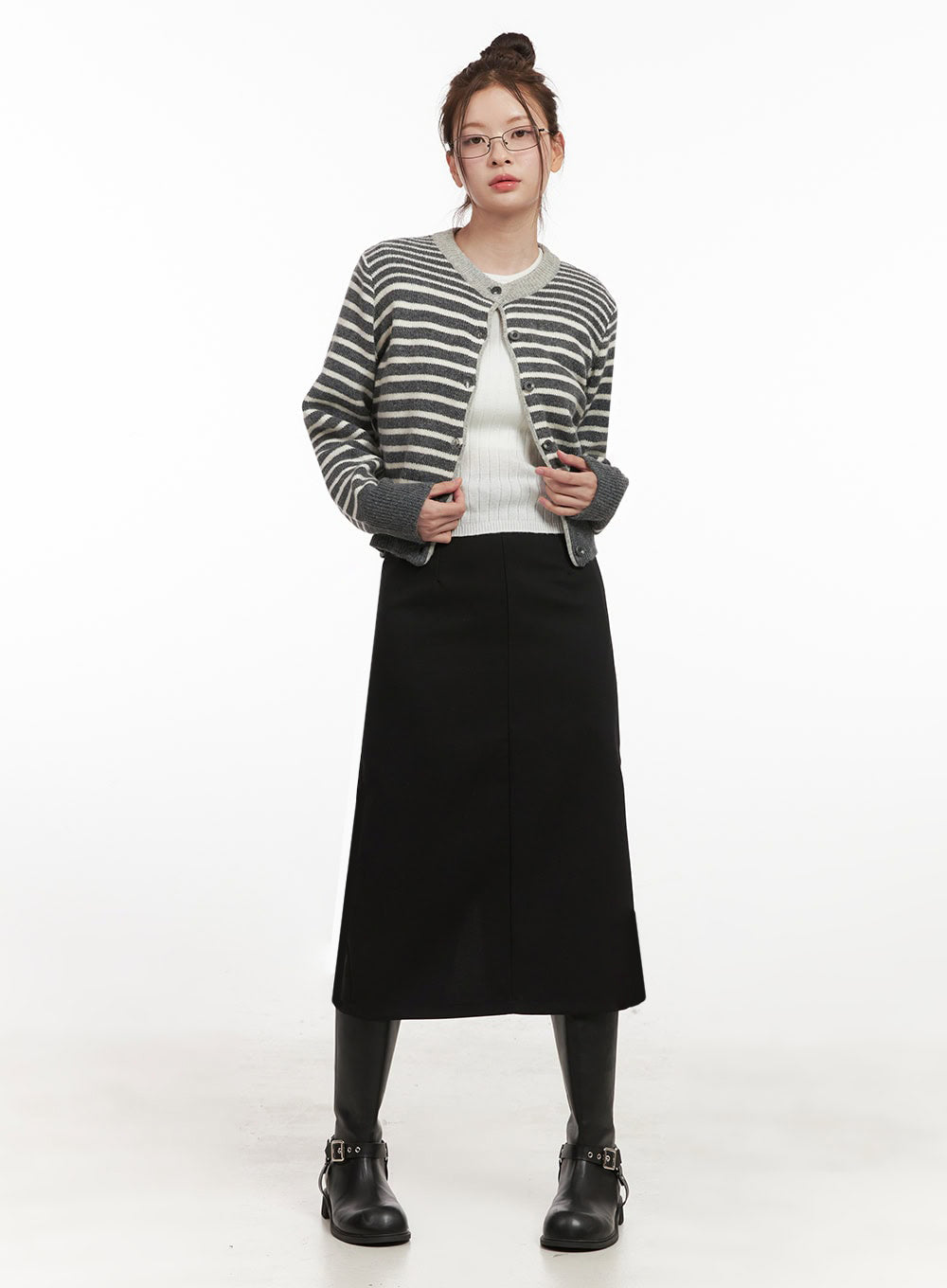 stripe-buttoned-cardigan-if505