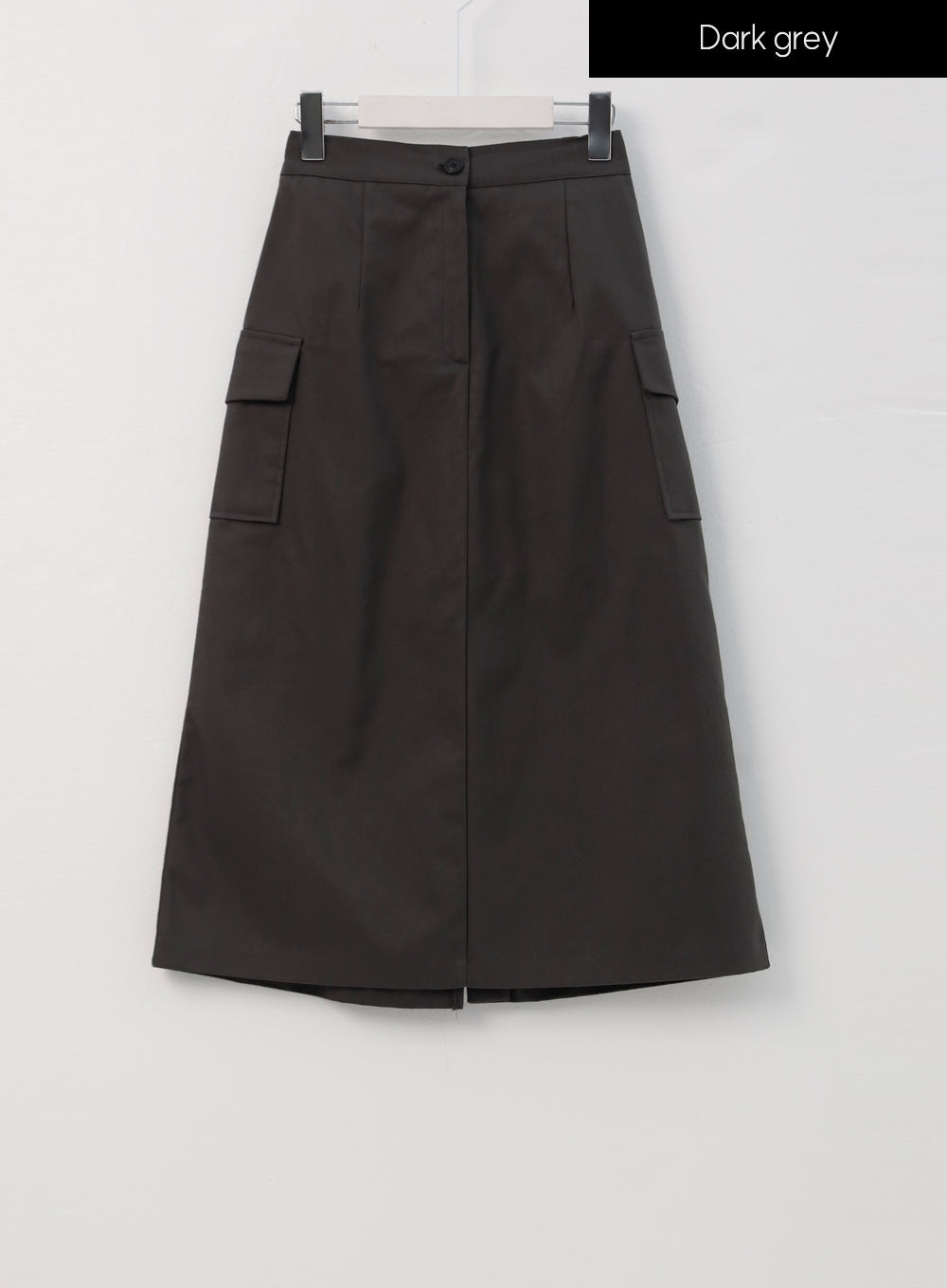 Simple High Waist Button Cargo Long Skirt CO05