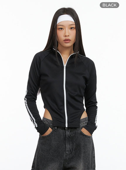 chic-polyester-track-zip-up-jacket-is427