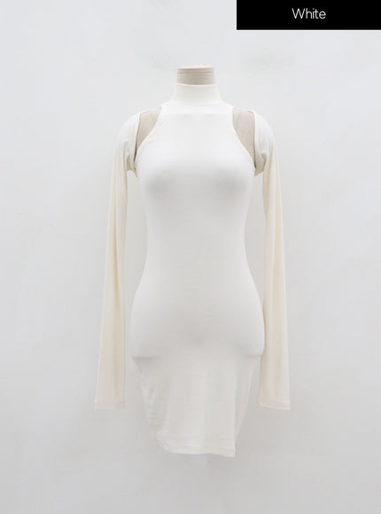 Bolero And Sleeveless Mini Dress Set ID07