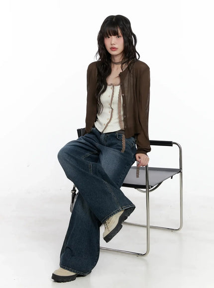 Brown Sheer Cardigan IL531