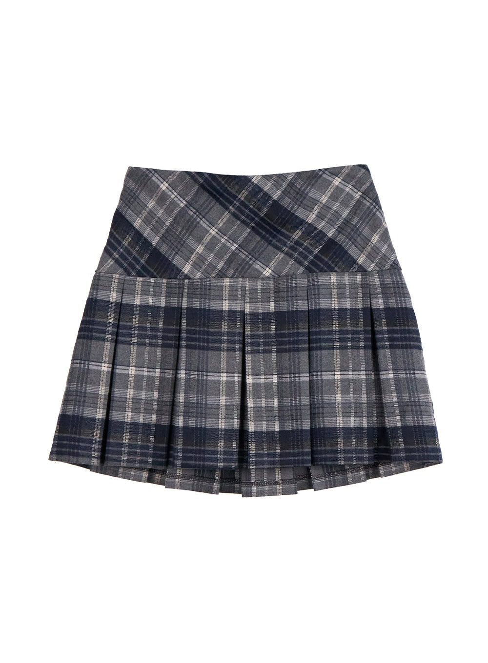 checkered-pleated-mini-skirt-in427