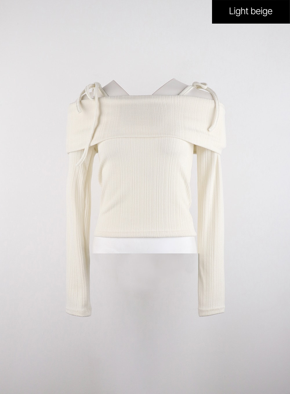 Tempo Ribbed Seamless Long Sleeve Top, Neutral