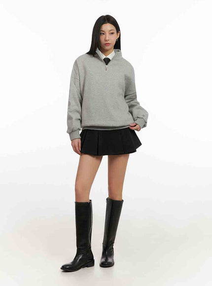 Loose-Fit Half-Zip Sweatshirt IJ503