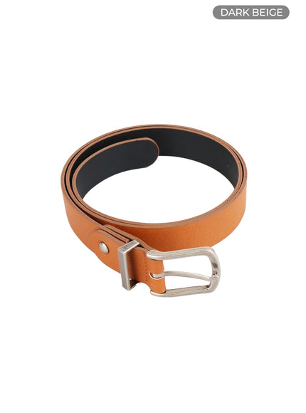 mens-basic-faux-leather-belt-ia401 / Dark beige