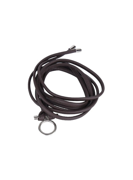 mens-loop-ring-belt-il518 / Dark brown