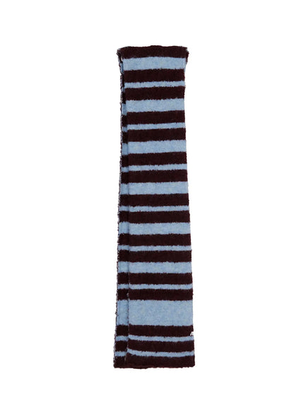 slim-striped-scarf-in513 / Light blue