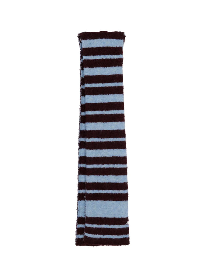 slim-striped-scarf-in513 / Light blue