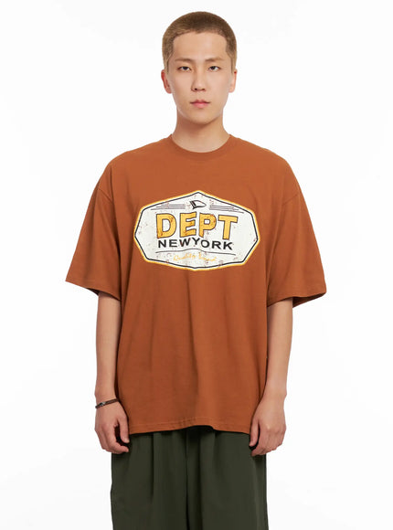 mens-dept-new-york-graphic-tee-il518 / Orange