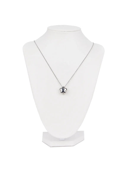 balloon-style-flower-charm-necklace-in510 / Silver