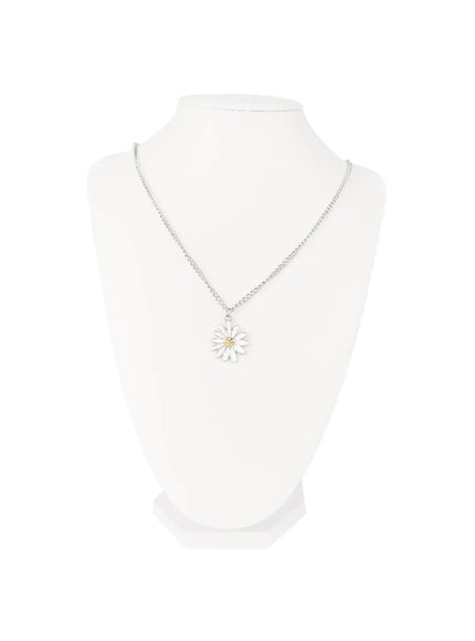 mens-dandelion-charm-necklace-il517 / White