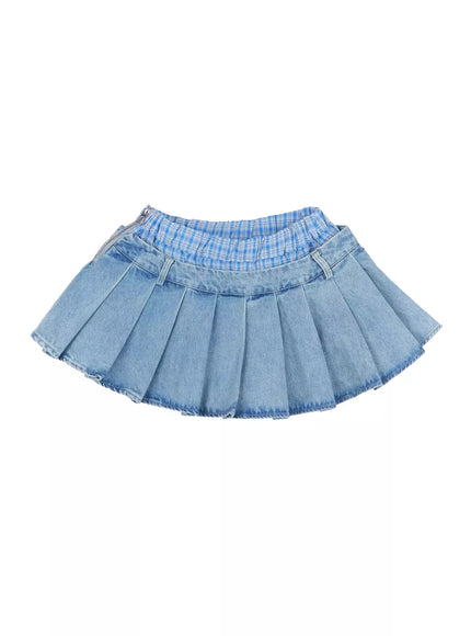 plaid-boxer-layered-denim-skirt-il531