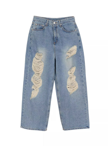 Mariene Distressed Wide Leg Jeans IA508