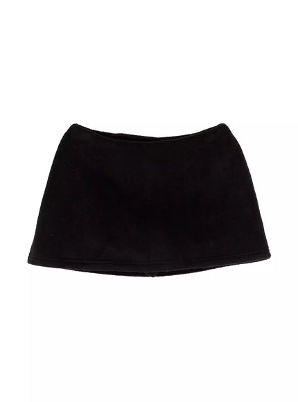 Fleece Low Rise Mini Skirt IJ516
