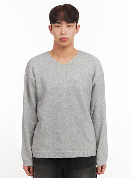 mens-essential-gray-v-neck-sweater-if517