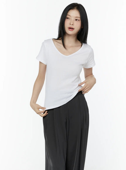 casual-v-neck-cotton-tee-iu503