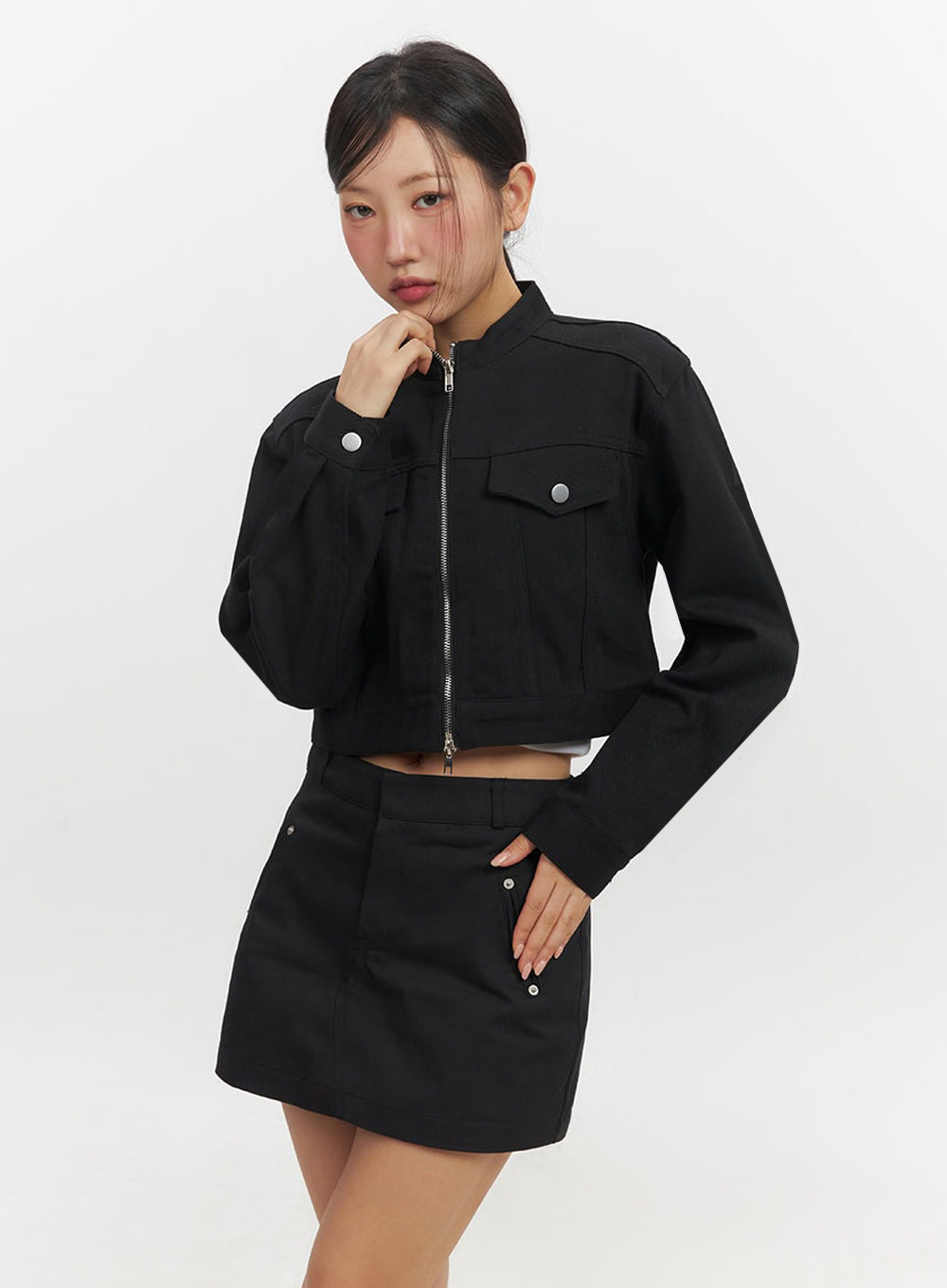 Urban Zip-Up Crop Jacket IF510