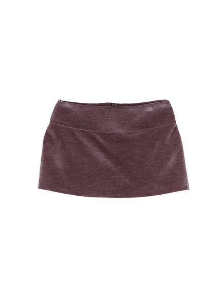 Velvet Low-Rise Mini Skirt IJ502
