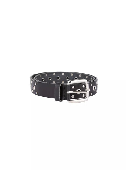 mens-multi-eyelet-grommet-belt-il516 / Black
