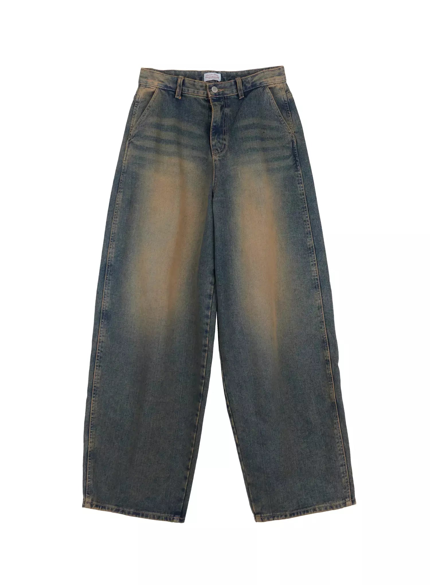 Minju Vintage Washed Baggy Jeans IS508