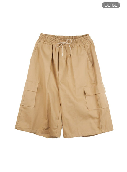 mens-cargo-midi-shorts-il418 / Beige