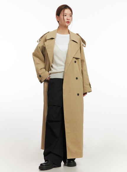 Chic Buckle Trench Coat IM513