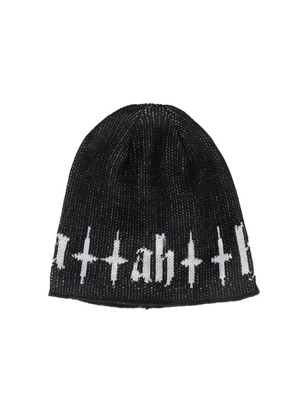 mens-graphic-beanie-ia507 / white
